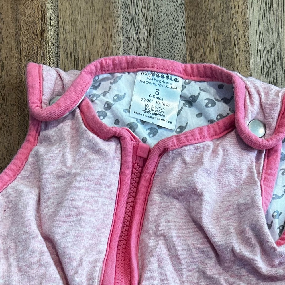 Baby deedee sleep sack size small pink